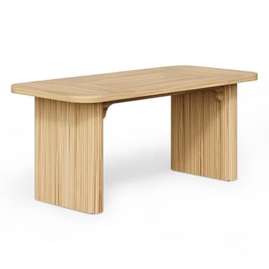 LITTLE TREE 62-Inch Home Office Computer Desk, Large Writing Desk with Textured Double Base, 5 ft Conference Meeting Seminar Table for Office - Image 10