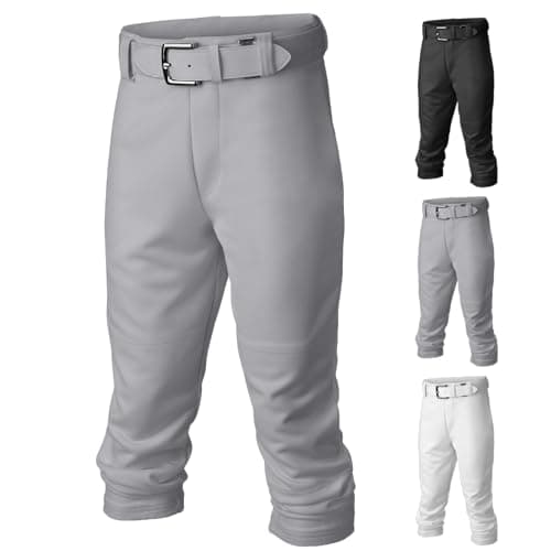Easton | PRO+ Pull Up Baseball Pant | Youth | Full Length | Elastic Bottom | Youth Grey Y M - Image 1