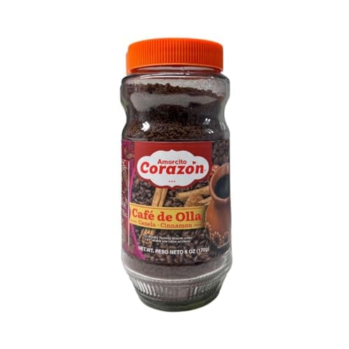 Amorcito Corazón - Traditional Mexican Instant Coffee - 6 oz (170 g) - Café de Olla with a Sweet Touch of Cinnamon and Piloncillo - Image 1