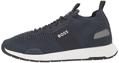 BOSS Men's Mesh Mix Running Sneakers, Sky Captain Navy, 11 - Image 8