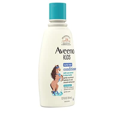 Aveeno Kids Curly Hair Conditioner, Hydrating Conditioner, Kids Curly Hair Products, Oat Extract & Shea Butter, Gentle Scent, 12 fl. oz (Pack of 1) - Image 10