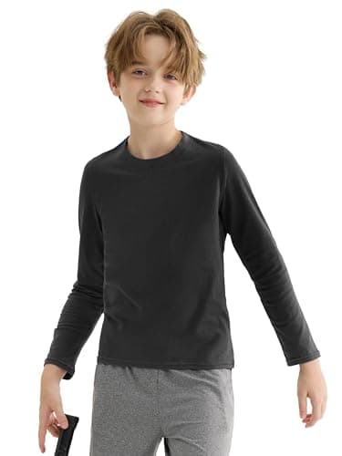 HIFHAF 5 Pack Toddlers Boys' Long Sleeve Tees Soft Cotton Crewneck Basic Long-Sleeve T-Shirts Top - Image 4