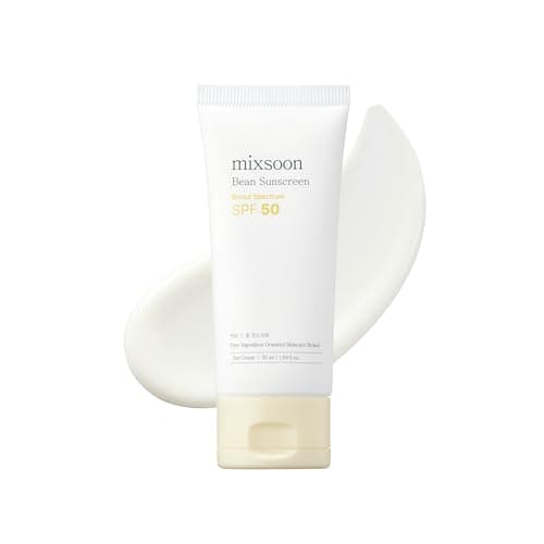 mixsoon Bean Sunscreen 1.69 Fl. Oz. / 50ml SPF 50 Airy Texture Type Lightweight No White Cast For Face Korean Glass Skin Care - Image 1