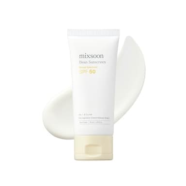mixsoon Bean Sunscreen 1.69 Fl. Oz. / 50ml SPF 50 Airy Texture Type Lightweight No White Cast For Face Korean Glass Skin Care - Image 1