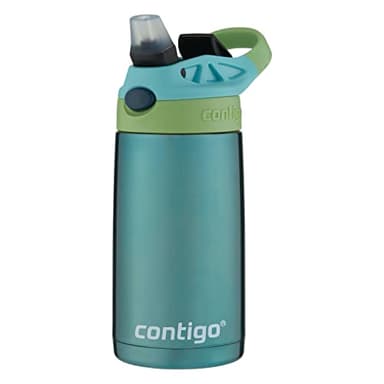 Contigo Kids Stainless Steel Water Bottle with Redesigned AUTOSPOUT Straw, 13oz, Green and Blue, Easy Clean, BPA Free - Image 3