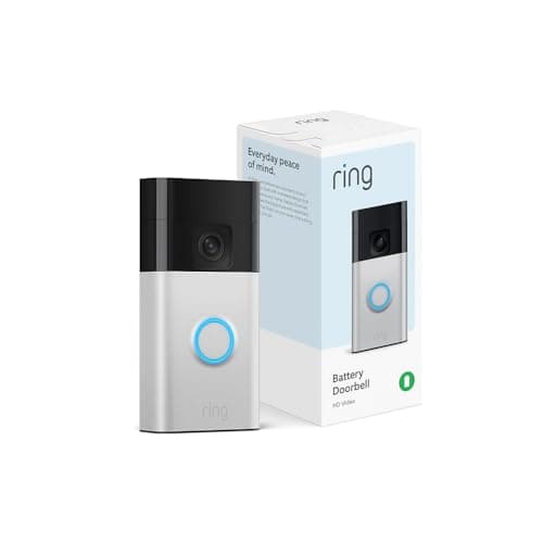 Ring Battery Doorbell | Home or business security with Head-to-Toe Video, Live View with Two-Way Talk, and Motion Detection & Alerts (newest model), Satin Nickel - Image 1