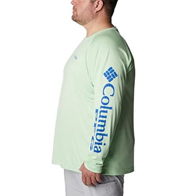 Columbia Men's Terminal Tackle Long Sleeve Fishing Shirt, Key West/Vivid Blue Logo, Medium - Image 11