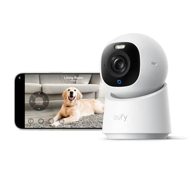 eufy Indoor Cam E30, Latest Generation, 4K UHD Security Camera, Pet/Dog/Baby Camera with Phone app, Color Night Vision, Human/Pet Auto Tracking, 360 Pan-Tilt, Works with Homekit - Image 1