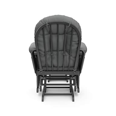 Storkcraft Premium Hoop Glider & Ottoman (Gray/Gray) — GREENGUARD Gold Certified Nursery Glider, Solid Wood Craftsmanship, Smooth-Gliding Nursery Chair and Ottoman, Award-Winning - Image 12