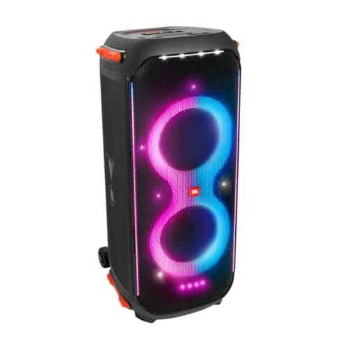 JBL PartyBox 710 -Party Speaker with Powerful Sound, Built-in Lights and Extra Deep Bass, IPX4 Splash Proof, App/Bluetooth Connectivity, Made for Everywhere a Handle Wheels (Black) - Image 1