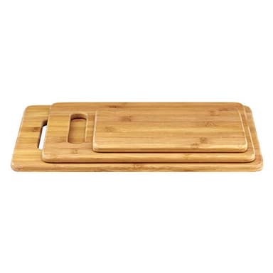 Totally Bamboo 3-Piece Bamboo Cutting Board Set – Reversible Kitchen Boards for Chopping, Cheese & Serving | Durable, Eco-Friendly Wood Cutting Boards - Image 4