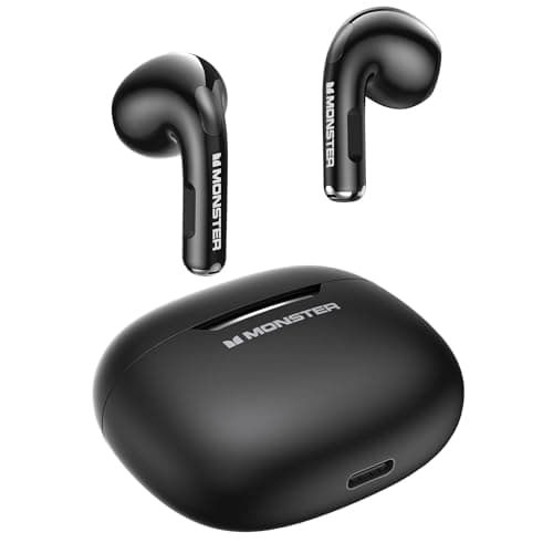 Monster N-Lite 208 Wireless Earbuds, Bluetooth Earbuds Touch Control, Bluetooth Headphones with 30H Playtime, Wireless Headphones Type-C Fast Charging, Clear Call, Comfortable Fit for Running - Image 1