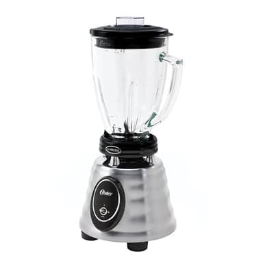 Oster Classic Series Heritage Blender with 6-Cup Glass Jar, 1000W Power, Stainless Steel Countertop Kitchen Blender - Image 2