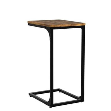 QEEIG C Table Side Table Set of 2 Living Room Sets C Shaped Couch Tray End Tables Farmhouse, Rustic Brown (017-30BN) - Image 7