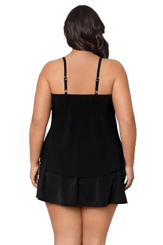 TrimShaper Womens Adjustable Hank Swim Tankini Top with Built-in Bra Support, Stitched Up, 24W - Image 4
