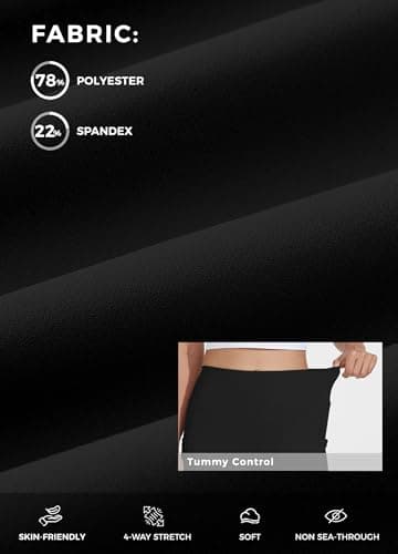 Willit Women's Yoga Capris Pants High Waist Leggings Crop Straight Leg Athletic Exercise Workout Capris 21" Black L - Image 5