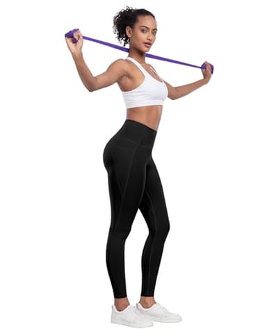 LZYVOO Leggings with Pockets for Women, 6 Packs Soft High Waisted Tummy Control Workout Yoga Pants(6Black-XL) - Image 4