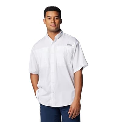 Columbia Mens PFG Tamiami II Short Sleeve Fishing Shirt, White, 2X - Image 4