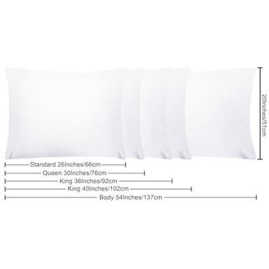 NTBAY Queen Pillowcase Set - 4 Pack Brushed Microfiber 20x30 Pillowcases - Soft, Wrinkle-Free, Fade-Resistant, Stain-Resistant, White Pillowcases with Envelope Closure - 20x30 Inches, White - Image 3