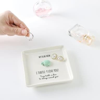 HOME SMILE Turtle Jewelry Dish Tray-Mom Gifts from Daughter Son,Birthday Mothers Day Gifts for Mom Mother Mama Presents,I Turtley Love You Gifts - Image 4