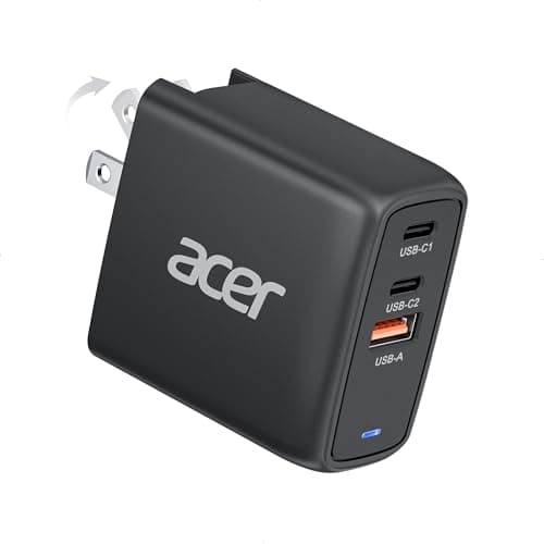 Acer 67W USB C Charger, 3-Port GaN Fast Charging Block, Foldable and Portable USB Wall Plug Adapter Compatible with MacBook Pro/Air, Acer Laptop, Dell XPS, iPad Pro/Air, iPhone 16/15, and More - Image 1