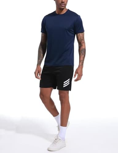 OYGSieg 6 Pack Workout Shirts for Men Short Sleeve Athletic Active Tops Quick Dry Crew Neck T Shirt for Running XL - Image 2