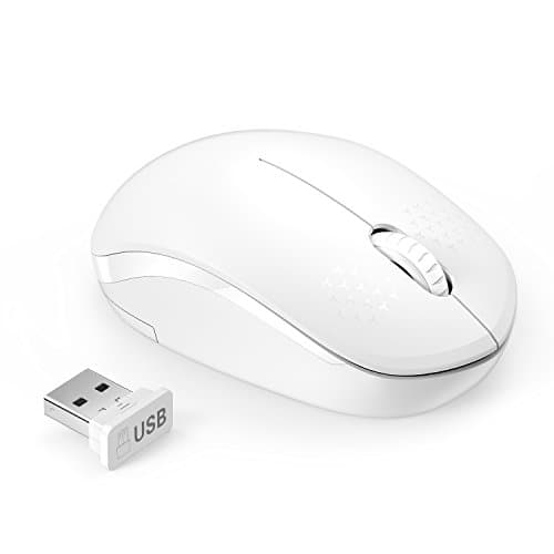 Seenda Wireless Mouse, 2.4G Noiseless Computer Mouse for PC, Tablet, Laptop - Pure White - Image 1