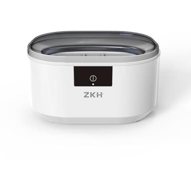 ZKH Ultrasonic Jewelry Cleaner, 48kHz High Frequency Sonic Jewelry Cleaner Machine with 500ml Capacity for Jewelry, Eyeglasses, Watch Straps, Earrings, Ring, Necklaces, Razors, Dentures - Image 1