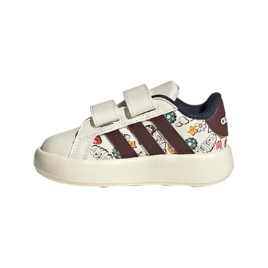 adidas Baby Grand Court 2.0 Sneaker, Cloud White/Aurora Ruby/Ink, 4 US Unisex Infant - Image 7