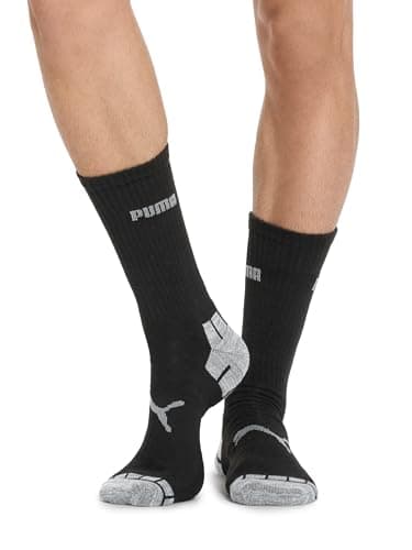 PUMA mens 6 Pack Crew running socks, White/Black/Grey, 13-15 US - Image 3