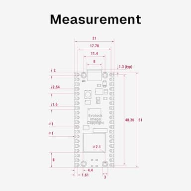 Pi Pico 2 W - RP2350 Microcontroller Board, Bluetooth 5.2, WiFi, Dual-Core ARM & RISC-V 150MHz CPU, 520KB RAM, 4MB Flash, 26 GPIO, C/C++, MicroPython and CircuitPython Support - Image 9