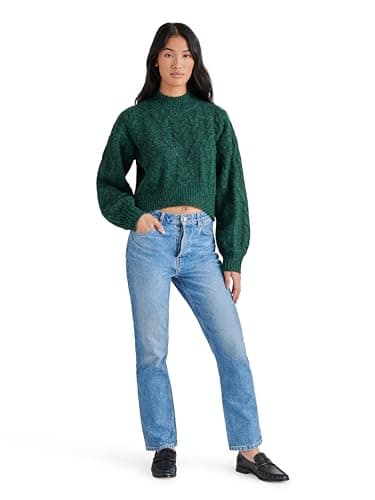 Steve Madden Apparel Women's Marcie Sweater, Pine Grove - Image 1
