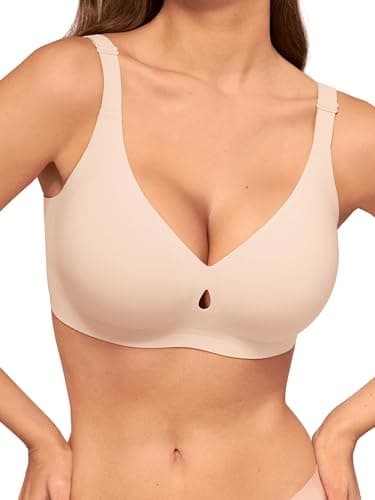 LUCKMEEY Bras for Women No Underwire Push Up Wireless Bra Seamless Bras Full Coverage Supportive Everyday Bra with Lift - Image 1