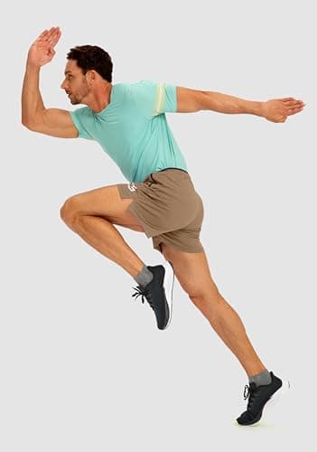 G Gradual Men's Running Shorts with Zipper Pockets Quick Dry Gym Athletic Workout 5" Shorts for Men (Khaki, XX-Large) - Image 6