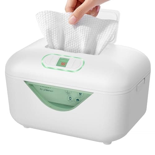 Ainclte Baby Wipe Warmer, Protable Wipes Warmer Dispenser for Newborns with 4000mAh Battery 4-Temp Fast Heating Colored Night Light Large Capacity Indoor/Outdoor Nursery Essentials - Image 1