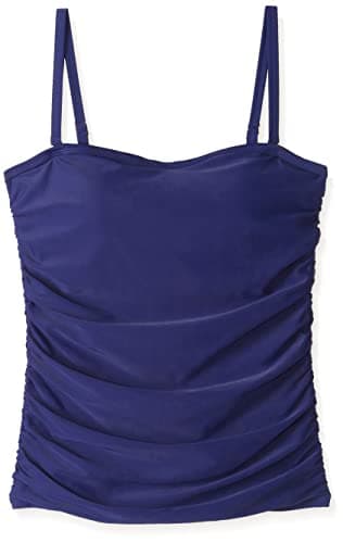 Ocean Blues Women's Navy Blue Bandeau Tankini Top Ruched Tummy Control Bikni Top Strapless Bathing Suit Top Only Size XXXX-Large - Image 9