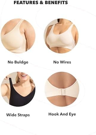 SHAPERMINT Wireless Bras for Women No Underwire – Small to Plus Size Bralettes with Support and Natural Lift - Image 7