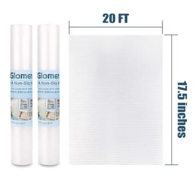 Drawer Liners for Kitchen, Shelf Liners, Washable Oil-Proof Cabinet Liner for Refrigerator, Cabinet, Drawer, Storage, Shelves, Non-Slip Shelf Liner (17.5 Inches x 20 FT x 2 Rolls)… Clear - Image 6