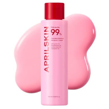 APRILSKIN TXA+Niacinamide 99 Pink Milky Toner | 99% High-Purity TXA 3%+ Niacinamide 5% | Highly Concentrated Cream Toner | Deep Moisturizing Formula for Dull Skin | 5.07 fl.oz. - Image 1