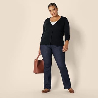 Amazon Essentials Women's Mid-Rise Stretchy Slim Bootcut Jean - Discontinued Colors, Rinsed, 10 Long - Image 7