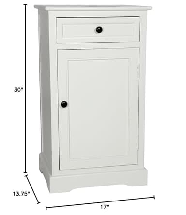 Red Lantern Classic Design, Cherry End Table, Rectangular, White - Image 3