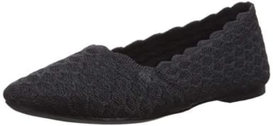 Skechers Women's Cleo-Honeycomb Ballet Flat, Black, 8 - Image 1