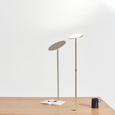 Brightech Sky LED Floor lamp for Living Rooms & Offices -Torchiere Super Bright , Dimmable, Tall Standing Lamp for Bedroom Reading - Gold Brass - Image 7