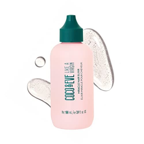 Coco & Eve Miracle Hair Elixir. Coconut Oil with Hyaluronic Acid Leave in Conditioner.Treatment for Dry Damaged Hair | Frizz control. Protects from Heat Styling - Image 1
