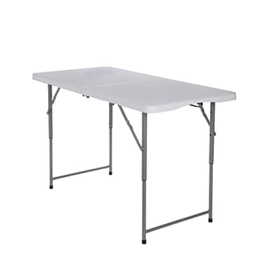 Lakhow 122CZ Folding Table 4-Foot Portable Small Table Semi Practical Table Small Indoor and Outdoor Adjustable Height with Handle Folding Table, Camping and Gathering - Image 8