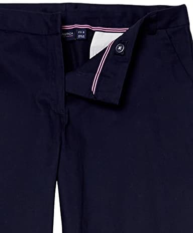 Nautica Big Girls' Uniform Straight Leg Stretch Twill Pants, Navy, 12 - Image 4