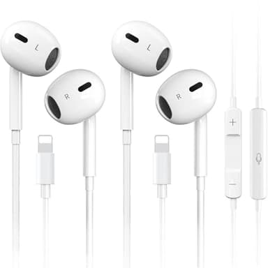 2 Pack for iPhone Headphones Wired Earbuds Earphones Built-in Microphone & Volume Control Nosie Reduction Headsets Compatible with iPhone 14/Pro/Max/Plus/13/12/11/XR/XS/X/8/7/SE, Support All iOS Syste - Image 1