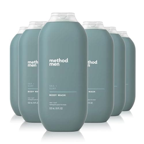 Method Men Body Wash, Sea + Surf, Paraben and Phthalate Free, 18 FL Oz (Pack of 6) - Image 1
