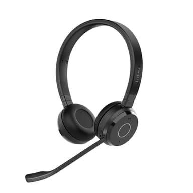 Jabra Evolve 65 TE (Third Edition) Wireless Dual-Ear Headphones - Noise-Canceling Mic, 16 hrs Battery Life, Dual Connectivity, MS Teams Certified, Supports Other Platforms, Black - Image 1
