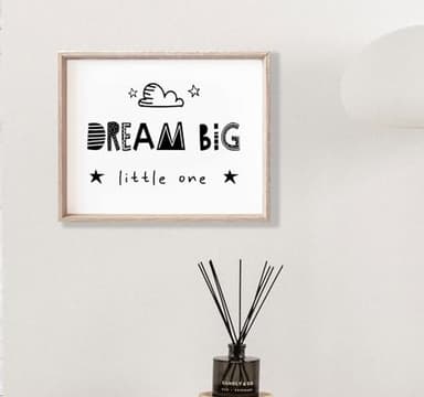 UNFRAMED Dream Big Little One Boy Nursery Quote Art Print, Dream Big Nursery, Adventure Little Boys Room Decor, Kids Room Decor, 8X10 INCH - Image 3